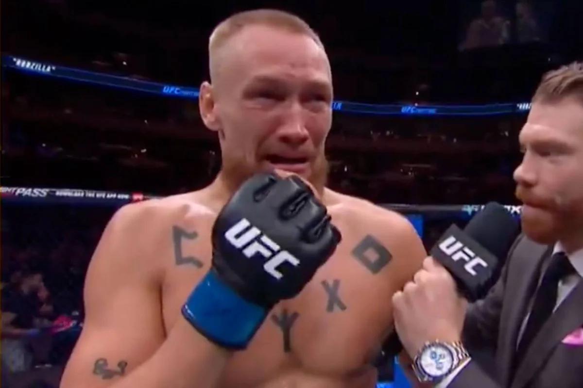 Robert Valentin breaks down in tears after first UFC win in Winnipeg